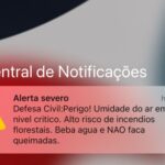 Defesa Civil dispara novo alerta para baixa umidade do ar e risco de queimadas em Mogi Guaçu.